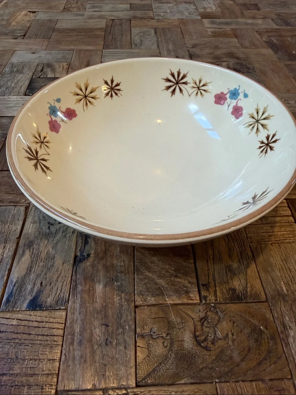 Franciscan Larkspur Vintage Mid Century Modern Ceramic Bowl 7 1/2”